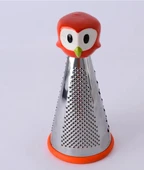 porselen baykuş başlı paslanmaz rende kırmızı - 1