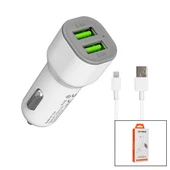 İPHONE - KABLOLU  OTO - ARAÇ ÇAKMAKLIK ŞARJ BAŞLIK SET  3.1A - 155W - 1MT KABLO  HY-X44 (5250) - 1