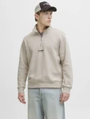 Jack Jones Soho Relax Fit Yaka Fermuarlı Erkek Sweat 12278793 thumbnail 1