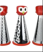 porselen baykuş başlı paslanmaz rende kırmızı - 2