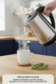 Sinbo SK-8026 1500 W 1.8 Lt Çelik Kettle Su Isıtıcı 360 Derece - 3