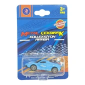 Çek Bırak Metal Küçük Arabalar 8 cm - SH40031 - Mavi thumbnail 5