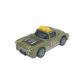 Çek Bırak Metal Küçük Arabalar 8 cm - SH40031 - Haki Taxi - 1