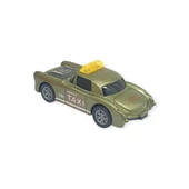 Çek Bırak Metal Küçük Arabalar 8 cm - SH40031 - Haki Taxi - 3