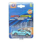 Çek Bırak Metal Küçük Arabalar 8 cm - SH40031 - Açık Mavi thumbnail 5