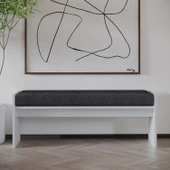 Pearl Bench – Modern Tasarım Antre, Mutfak, Yatak Odası, Balkon Oturma Bankı, Kolay Kurulum, Beyaz - 2