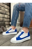 aradimtaradim BA0323 BOA Kalın Tırtık Yüksek Taban Beyaz Mavi Bağcıklı Spor Erkek Ayakkabı thumbnail 2
