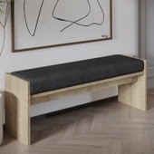 Pearl Bench – Modern Tasarım Antre, Mutfak, Yatak Odası, Balkon Oturma Bankı, Kolay Kurulum, Safir Meşe - 2