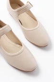 İnfon Ayakkabı Marketi Kadın Babet2606 Bej Baretli Günlük Ayakkabı thumbnail 3