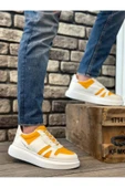 Byshoes BA0548 BOA Kalın Yüksek Beyaz Hardal Beyaz Taban Bağcıklı Spor Erkek Ayakkabı thumbnail 1