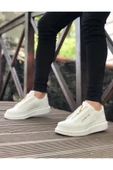 Arda BA0310 BOA Kalın Yüksek Taban Fermuarlı Beyaz Erkek Ayakkabı thumbnail 1