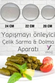 Yayke Sarma Dolma Tencere Kapağı Yapışmayı Önleyici Yaprak Sarma Pişirme Aparatı (3 Adet) - 4