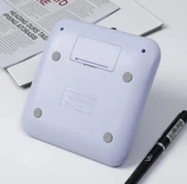 12 Haneli Güneş Enerjili Hesap Makinesi Açılı Geniş Ekran, Çift Güç Kaynağı Solar BÜYÜK BOY LİLA - 3