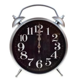 Dekoratif Antik Peter Masa Saati - gümüş kasa siyah renk 25+31 cm - 1