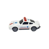Çek Bırak Metal Küçük Arabalar 8 cm - SH40031 - Beyaz Ambulans Arabası thumbnail 2