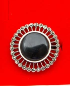 925 Ayar Kadın Gümüş Oltu Taşı Yüzük sy00051 thumbnail 3