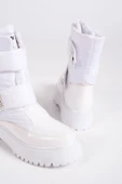 Joy Ayakkabı ELISA Cırt Cırtlı Paraşüt Kumaş Rugan Kadın Bot RBT - Beyaz thumbnail 4