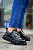 Arda Erkek AyakkabıKB-X10 Kuback Siyah Rugan Siyah Yüksek Taban Günlük Spor Ayakkabı thumbnail 4