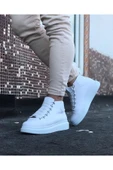 küçükesnaf Wagoon WG032 Beyaz Bağcıklı Sneakers Yarım Bilek Bot thumbnail 2