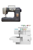 Jaktec A320 Dikiş Makinesi ve E360 4 İplik Overlok Makinesi / Ev Tipi 2’li Makine Seti thumbnail 1