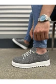 Joy Ayakkabı JY152 Cool Bağcıklı Keten Erkek Günlük Spor Klasik Ayakkabı KBT - Gri thumbnail 3