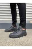 Joy Ayakkabı JY152 Cool Bağcıklı Cilt Erkek Günlük Spor Klasik Ayakkabı CST - Siyah thumbnail 2