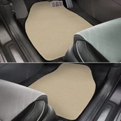5 Parça Açık Kahverengi Araç Halı Paspas Takımı / Ön ve Arka Uyumlu Taban Koruyucu thumbnail 3