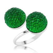 Supertrend Gümüş Kristal Taşlı Bayan Yüzük - 1