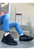KUBACK Legend is back BA0548 BOA Kalın Yüksek Siyah Taban Siyah Bağcıklı Spor Erkek Ayakkabı thumbnail 1
