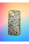 Kılıfx İPhone 13 / 14 / 15 Uyumlu Geometrik Elmas Desenli Siyah Telefon Kılıf - 2