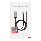 Apple Uyumlu Lightning to HDMI Görüntü Aktarıcı 1080P 60Hz HD Ekran Yansıtma Adaptörü thumbnail 4