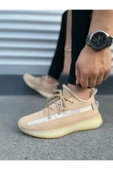 Joy Ayakkabı Erkek sporJY305 Pulse Bağcıklı Triko Kumaş Erkek Günlük Spor Ayakkabı TBT - Bej thumbnail 3