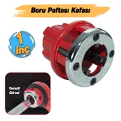 (1 Adet) Manuel Diş Açma Pafta Kafası 1" Dahili Kesici Diş Açma Bıçaklı Boru Paftası 1/2" Maksimum thumbnail 2