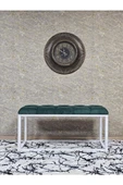 Beyaz Boyalı Diktörtgen 100 cm x 40 cm Oturak Puf - Bench - Makyaj Oturağı - Oturak Yeşil Renk 100 x 40 Boyut/Ebat thumbnail 3