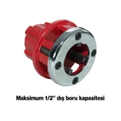 (1 Adet) Manuel Diş Açma Pafta Kafası 1" Dahili Kesici Diş Açma Bıçaklı Boru Paftası 1/2" Maksimum thumbnail 7