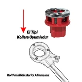 (1 Adet) Manuel Diş Açma Pafta Kafası 1" Dahili Kesici Diş Açma Bıçaklı Boru Paftası 1/2" Maksimum thumbnail 4