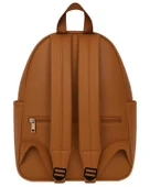 Yuga Suni Deri Dört Gözlü Sırt Çantası Taba - 2