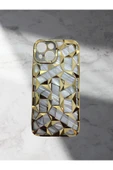 Kılıfx İPhone 13 / 14 / 15 Uyumlu Geometrik Elmas Desenli Siyah Telefon Kılıf - 1
