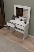 DF02110B Aynalı Beyaz Makyaj Masası thumbnail 1