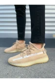 Joy Ayakkabı Erkek sporJY305 Pulse Bağcıklı Triko Kumaş Erkek Günlük Spor Ayakkabı TBT - Bej thumbnail 2