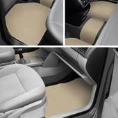 5 Parça Açık Kahverengi Araç Halı Paspas Takımı / Ön ve Arka Uyumlu Taban Koruyucu thumbnail 1