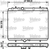 RADYATOR P307 00>XSARA 01 05 C4 04> 2,0HDI (AC+KLIMASIZ+MEK) / (562,8X378X27) - VALEO 732894 - 1
