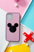 Kılıfx İphone 12 / 12 Pro Uyumlu Mickey Mouse Baskılı Pembe Kılıf thumbnail 2