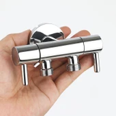 Lüks Ara Musluk Taharet Musluğu Modern Tasarım Krom Kaplama Dayanıklı Şık Banyo Tuvalet Su Musluğu thumbnail 3