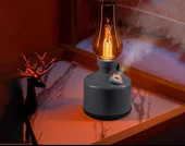 Vintage Şarjlı Gece Lambası &GRİ Hava Nemlendirici Buhar Makinesi 280ml - 3