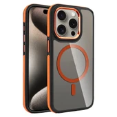 Apple iPhone 15 Pro Max Kılıf M-safe Şarj Özellikli Mat Görünümlü  Solo Kapak thumbnail 2