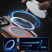 Apple iPhone 15 Pro Max Kılıf M-safe Şarj Özellikli Renkli Kenar Airbag Şeritli  Lamer Kapak thumbnail 5