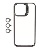 Apple iPhone 15 Pro Max Kılıf Kamera Lens Korumalı Standlı  Klon Lensli Kapak thumbnail 1