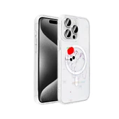 Apple iPhone 15 Pro Max Kılıf M-Safe Şarj Özellikli Şeffaf  Folk Sert Kapak thumbnail 2