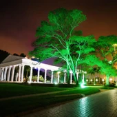 Elektrikle Çalışır, 50 Watt Yeşil Işık İç ve Dış Mekan Slim Led Projektör, Yağmurdan Etkilenmez thumbnail 7